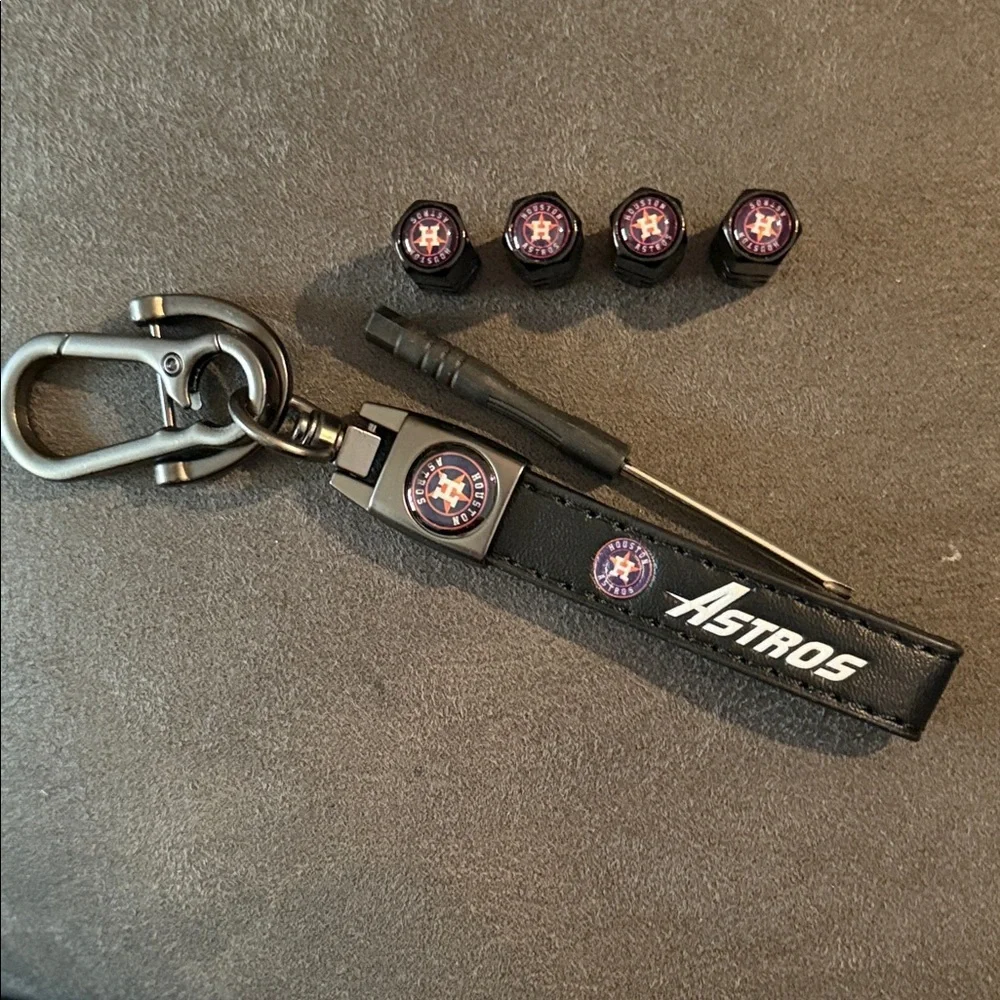 Astros Black Keychain Set